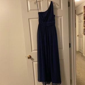 Trevolio Navy One Shoulder bridesmaid dress 4